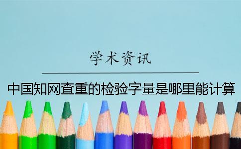 中国知网查重的检验字量是哪里能计算的？