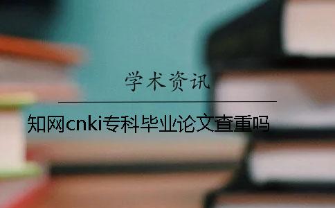 知网cnki专科毕业论文查重吗