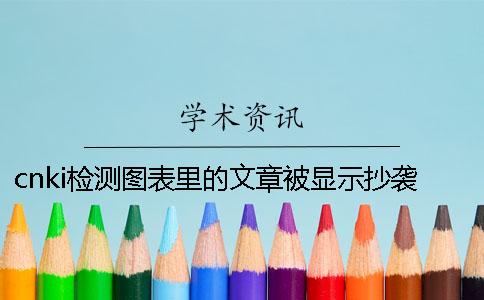 cnki检测图表里的文章被显示抄袭了如何修改？