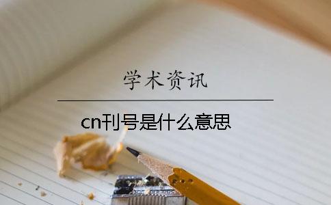 cn刊号是什么意思