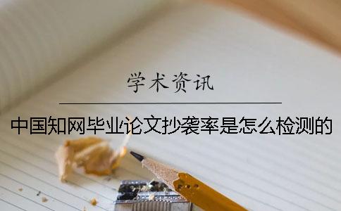 中国知网毕业论文抄袭率是怎么检测的？